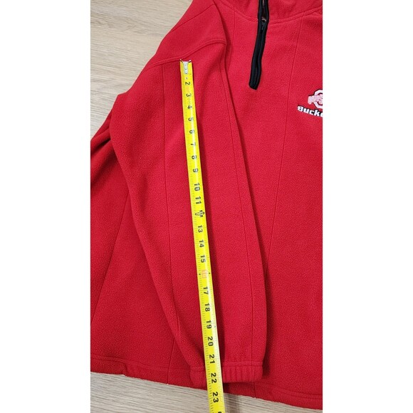 Pro Player Fleece Mens Large Ohio State Buckeyes Embroidered Logo College Zip - Picture 6 of 8